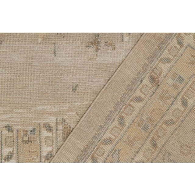 Textile Rug & Kilim’s Oushak Style Oversized Rug in Taupe With Floral Patterns For Sale - Image 7 of 7