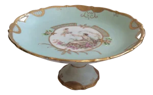 Hand Painted Porcelain Tazza