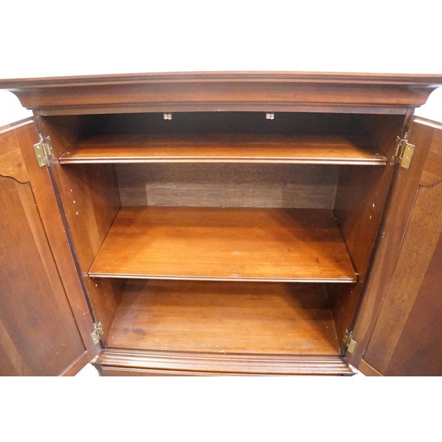 Late 20th Century Kincaid Furniture Solid Commonwealth Cherry Traditional Style 39" Clothing Armoire For Sale - Image 5 of 12
