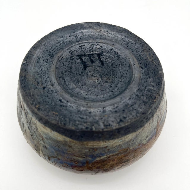 Original Studio Pottery Soda-Fired Glaze Cachepot For Sale - Image 12 of 12