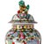 Large Vintage Chinese Rose Medallion Temple Jar With Gold & Green Foo Dog Lid 19" For Sale In San Diego - Image 6 of 10