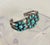 Metal 1930s Zuni Turquoise and Silver Bracelet Set For Sale - Image 7 of 15