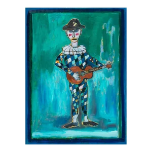'Harlequin With Guitar' by Jonathan Taylor, California Modernist, Santa Cruz, University of Maine