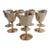 C.1960's Hollywood Regency Era 24k. Gold Interior Motif of Honeycomb Prism Cordials - Set of 8 For Sale