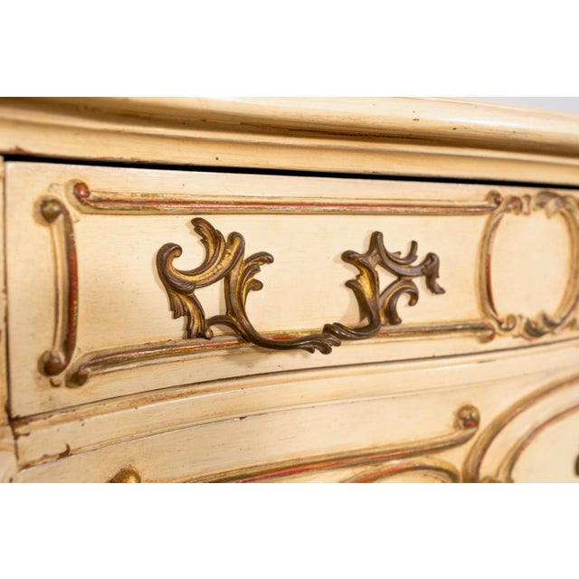 Antique 19th Century Cherub Carved Painted High Chest of Drawers For Sale - Image 11 of 18