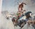 1970s Original Bill Larsen Native American Indian Chief Horse Hunt Oil Painting Canvas For Sale - Image 11 of 13