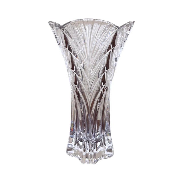 Transparent Crystal Vase, Noritake Bleikristall Germany, 1970s. For Sale - Image 8 of 12