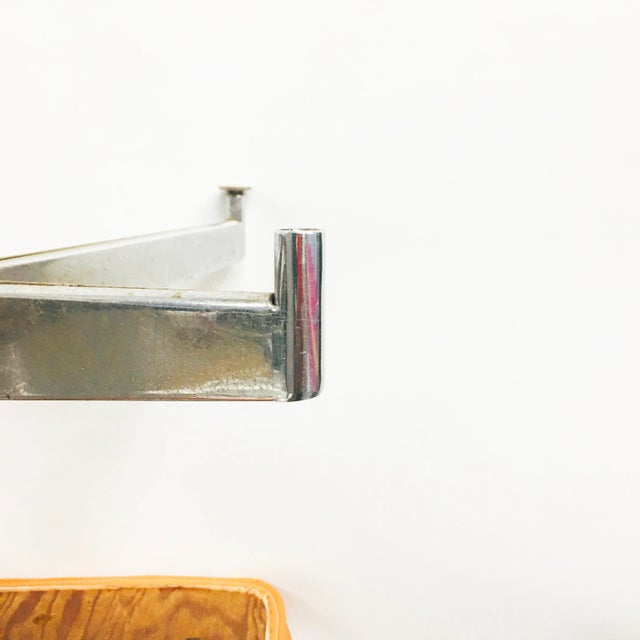 Mid Century Modern Orange Vinyl High Back Chair For Sale - Image 11 of 12