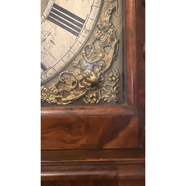 Antique English Burr Walnut Longcase Clock from Edin Burgis of London, 1680s For Sale - Image 3 of 16
