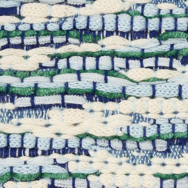 Contemporary Schumacher Walker 22" Pillow in Blues For Sale - Image 3 of 5