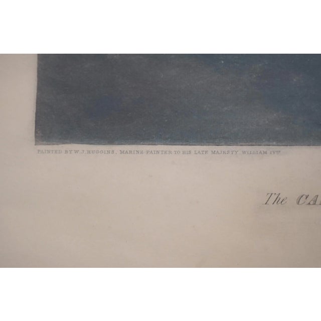 1900 - 1909 Vintage English Steamship Colored Engraving in Frame For Sale - Image 5 of 12