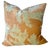 Abstract Vintage Peach & Gold Silk Pine Leaf Pillow For Sale - Image 3 of 9