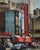 Money to Loan by Jim Beckner | Oil on canvas City street scene with a loan sign and cars. For Sale