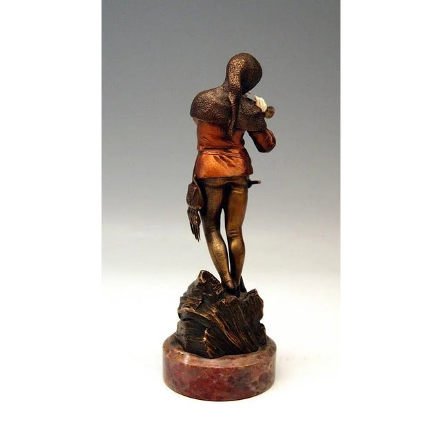 French Pied Piper of Hamelin Figurine in Bronze attributed to Eugène Barillot, 1890s For Sale - Image 3 of 11