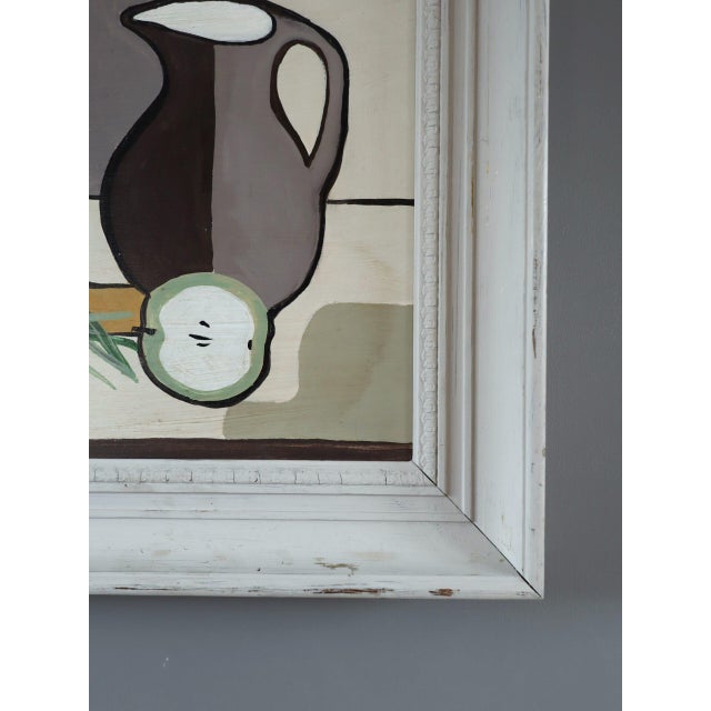 Paint Contemporary 'Lily of the Valley & Jug' Original Still Life Oil Painting, Framed For Sale - Image 7 of 11