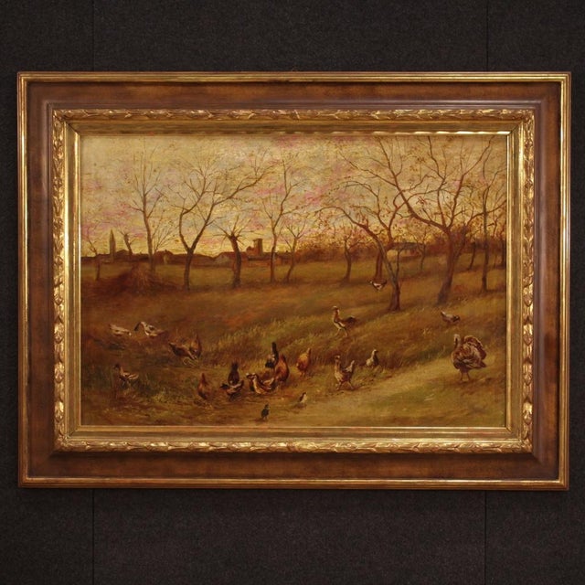 Italian Artist, Bucolic Landscape, 20th Century, Oil on Canvas, Framed For Sale - Image 16 of 16