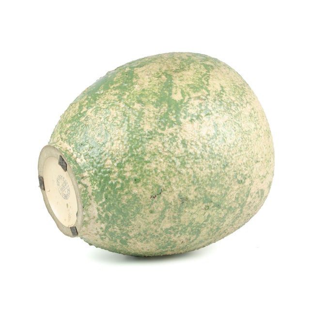 Ceramic 1930s Art Déco Greenish Crystalline Glaze Sèvres Porcelain Bulbous Vase, France For Sale - Image 7 of 9