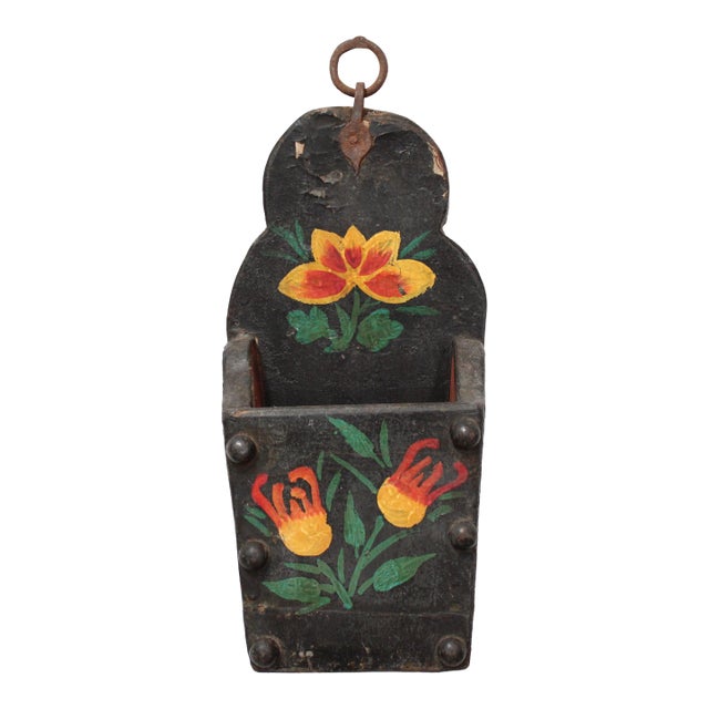 Floral Wall Pocket (Orange Tulips) For Sale