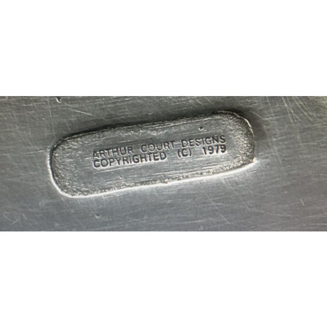 Arthur Court 1970s Arthur Court Large Serving Bowl and Plate Set Leaf Pattern For Sale - Image 4 of 4