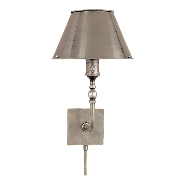Visual Comfort Signature Swivel Head Wall Lamp in Antique Nickel For Sale
