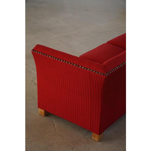 Gold Art Deco 3-Seater Sofa in the style of Flemming Lassen, 1940s For Sale - Image 8 of 18