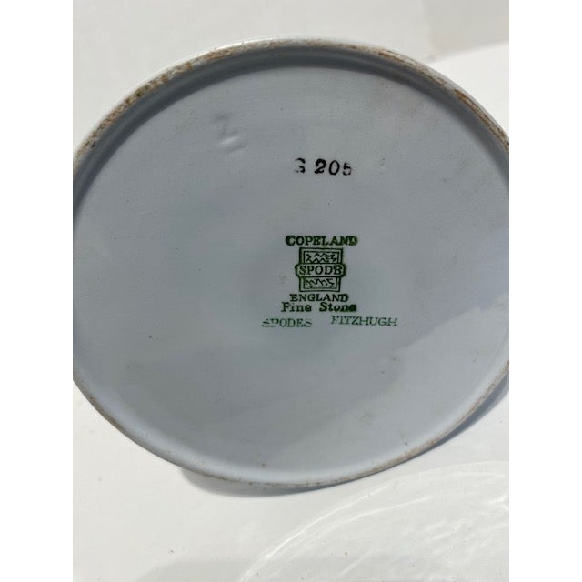 Vintage Spode Fitzhugh Green Stoneware Pitcher For Sale - Image 6 of 7