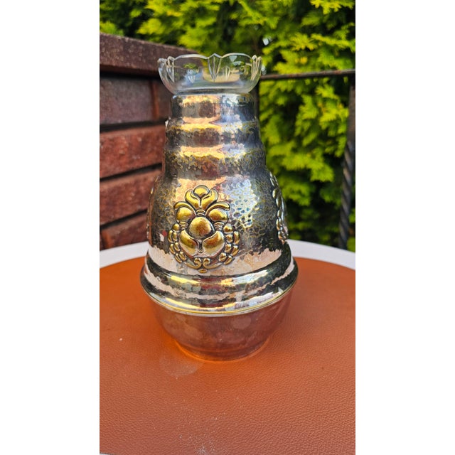 Vintage Silver-Plated Vase with Glass Insert, 1890s, Set of 2 For Sale - Image 6 of 11