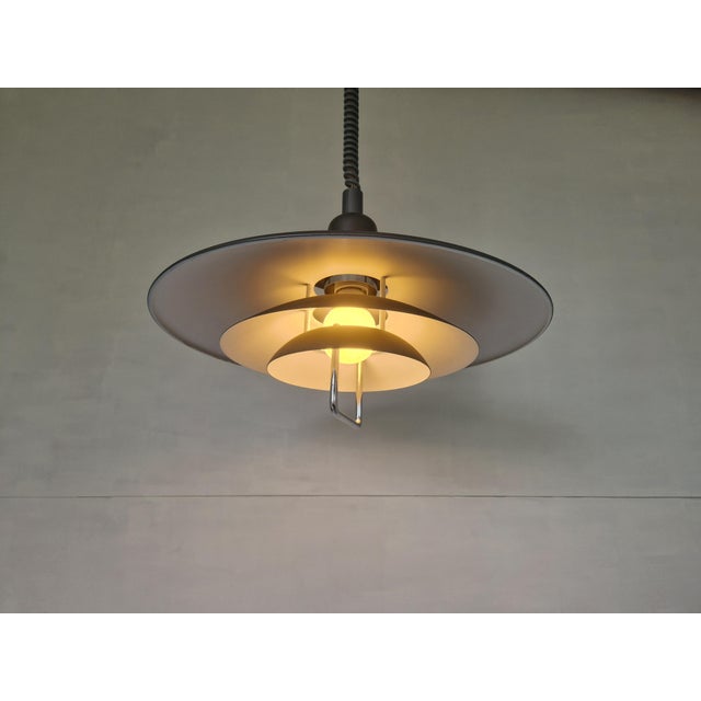 Mid-Century Modern Vintage Swedish Rise and Fall Ceiling Lamp, 1970s For Sale - Image 3 of 13