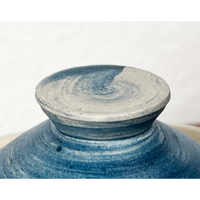 Danish Japanese Style Pottery Bowl with Lid For Sale - Image 5 of 18
