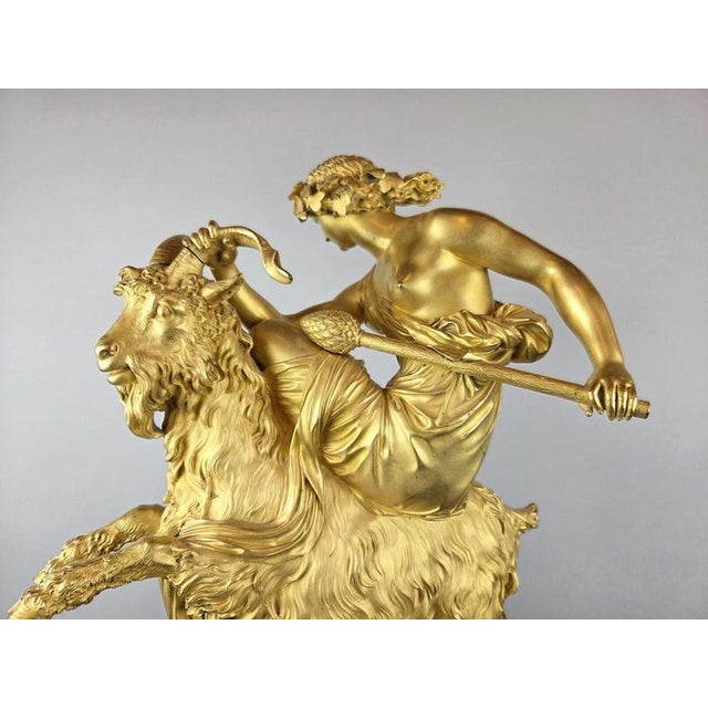 Metal After Philippe-Laurent Roland, Bacchante Riding a Goat, 19th Century, Bronze For Sale - Image 7 of 18