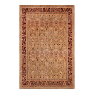 Elegant Pak-Persian Gold/Drk. Red Wool Rug - 9'0'' X 11'3'' For Sale