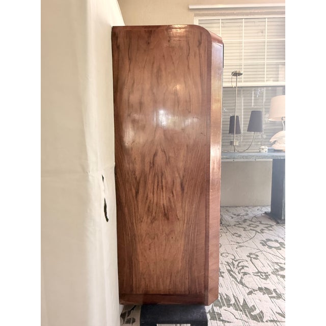 Art Deco Rosewood and Walnut Tall Chest of Drawers For Sale In Orlando - Image 6 of 12