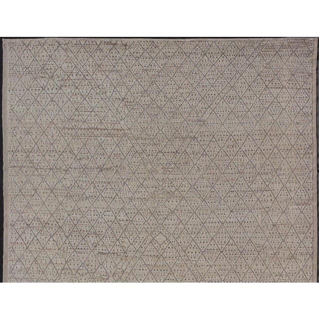 Tribal Modern Moroccan Rug in Wool by Keivan Woven Arts 10'5 X 13'10 For Sale - Image 3 of 12