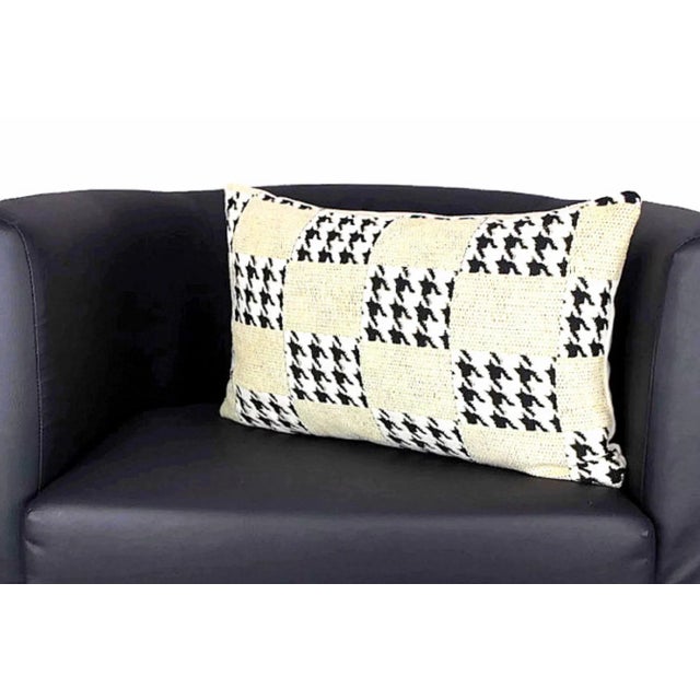 Classic Houndstooth & Checkered Lumbar Pillow For Sale - Image 6 of 13