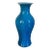 Early 20th Century Chinese Porcelain Peacock Blue Baluster Shaped Vase For Sale