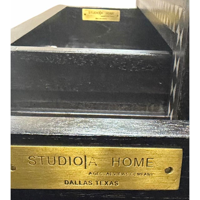 Pair of Studio a Home by Global Views “Bhawana” Mother of Pearl Inlay Nightstands For Sale - Image 9 of 9