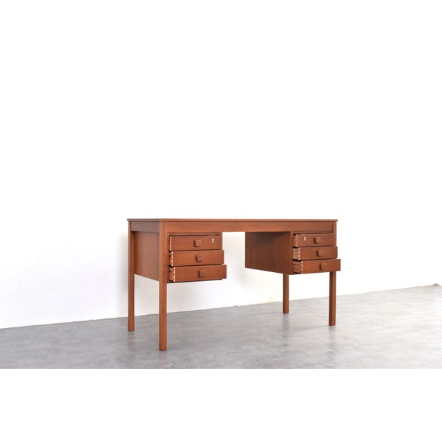 Mid-Century Modern Danish Teak Desk from Domino Møbler, 1960s For Sale - Image 13 of 18