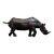2000s Dominik Albinski, Polish Modernist Charging Rhino Bronze Expressionist Rhinoceros Sculpture For Sale
