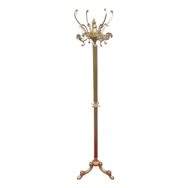 Brass Coat Rack from Unbekannt, 1970s For Sale