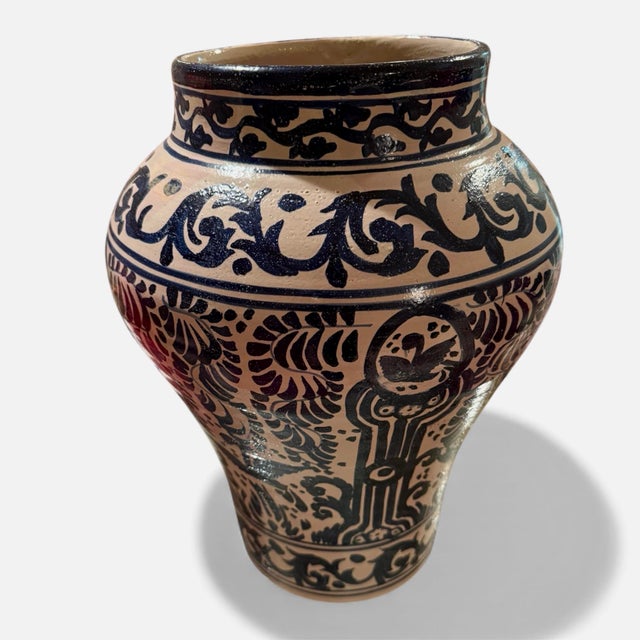 Mexican Blue and White Majolica Vases- A Set of 4 For Sale - Image 3 of 11