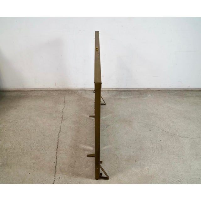 Metal 1960’s Hollywood Regency Solid Brass Fireplace Mesh Screen For Sale - Image 7 of 12