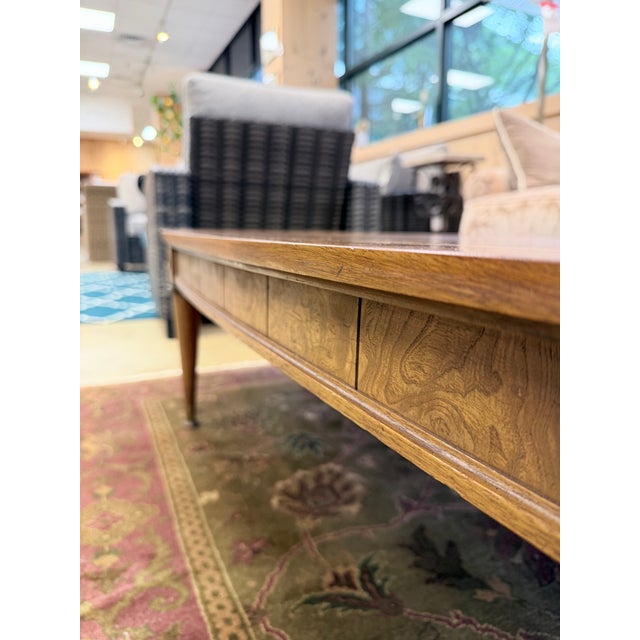 Vintage Mid Century Burled Walnut Surfboard Coffee Table For Sale In New York - Image 6 of 8