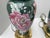 1980s Vintage Chinoiserie Green Ceramic Floral Table Lamps With Brass Bases a Pair For Sale - Image 5 of 18
