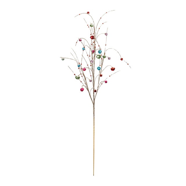 Contemporary Jingle Bell Spray (Set of 2) For Sale - Image 3 of 4