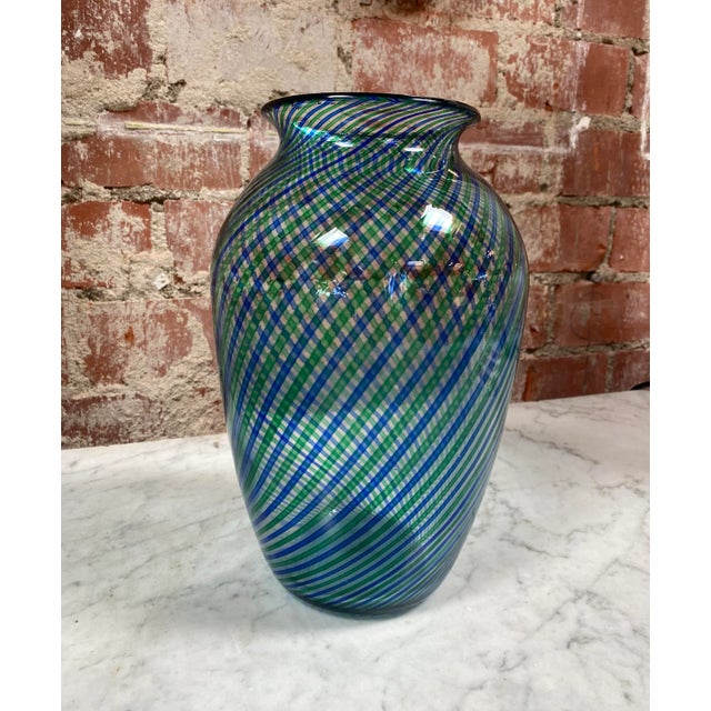 Blue 1970s Mid-Century Colorful Vase For Sale - Image 8 of 8