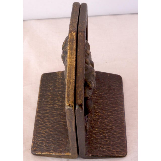 1920s Arts & Crafts Abraham Lincoln Bookends Antique Cast Iron - A Pair For Sale - Image 15 of 16