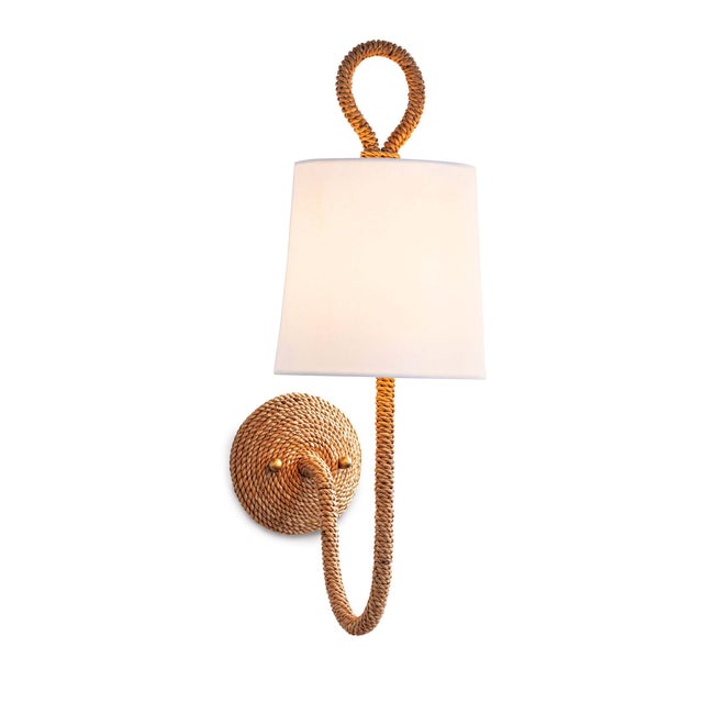 Coastal Regina Andrew Bimini Rattan Sconce Single For Sale - Image 3 of 7