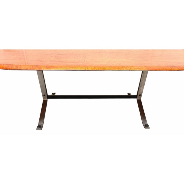 Coffee Table with Contoured Top and Metal Frame, Italy, 1960s For Sale - Image 6 of 10