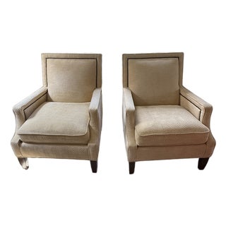 Pair Wesley Hall Lounge Chairs For Sale