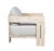 2020s Paradiso Outdoor Solid Teak Wood Chair Natural Look - Light Grey Fabric For Sale - Image 5 of 9